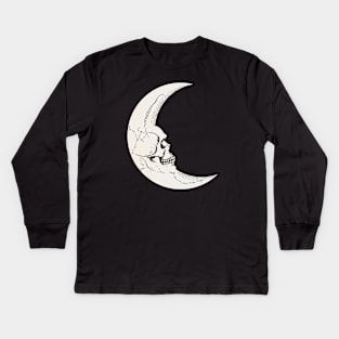 Halloween Moon Kids Long Sleeve T-Shirt